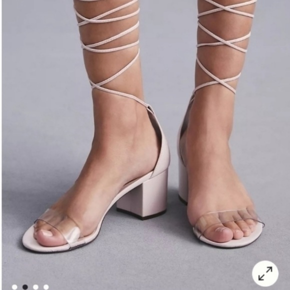 🛍️Schutz Jessie Mid Block Heel Wrap Strap Cool Rose Pink 11 NIB - Picture 3 of 10